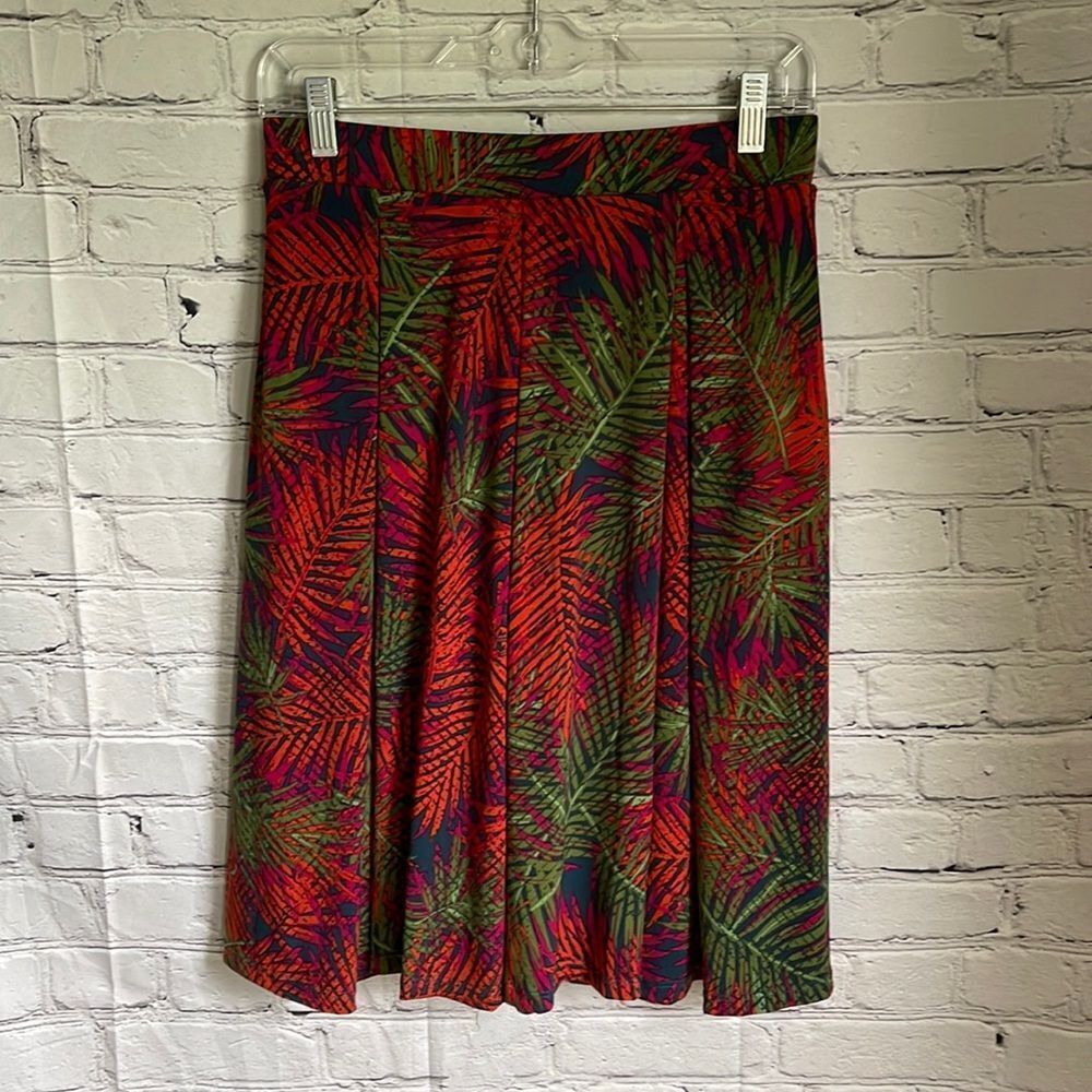 LuLaRoe Multicolor Tropical Print Midi Skirt Size S